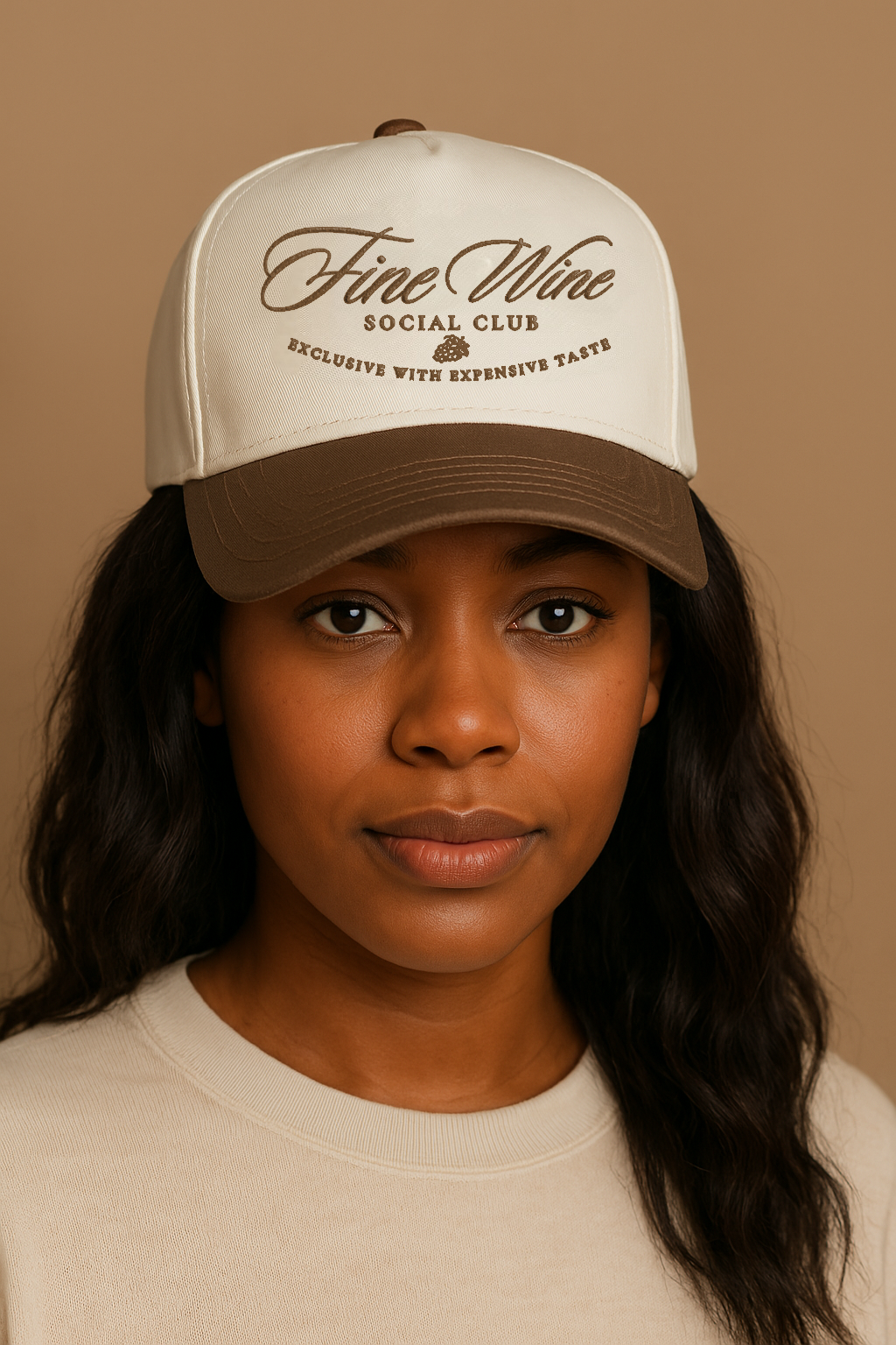 Fine Wine Social Club Two-Toned Frame Cap