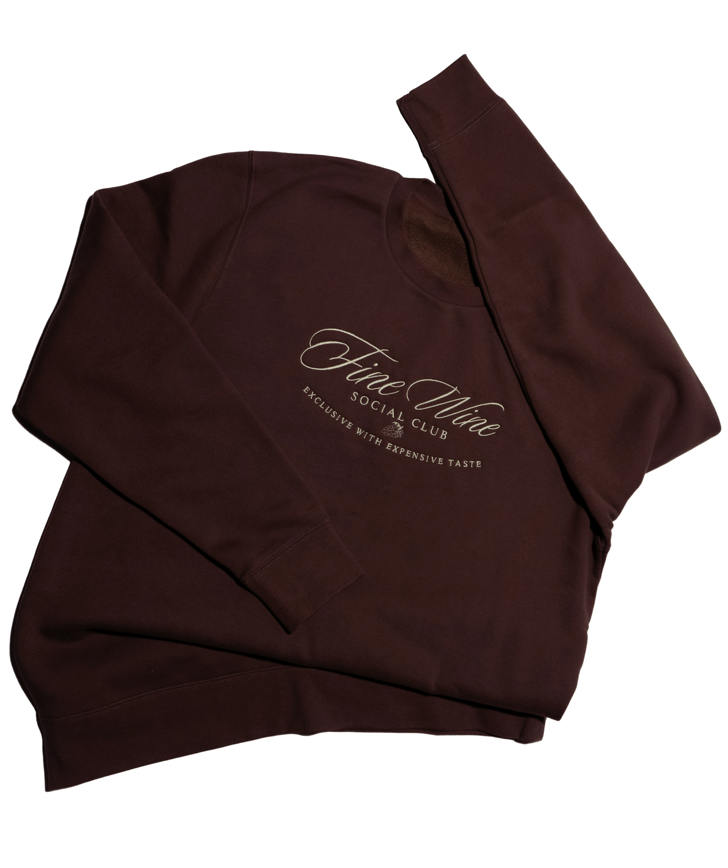 Fine Wine Social Club Crewneck Embroidered Sweater