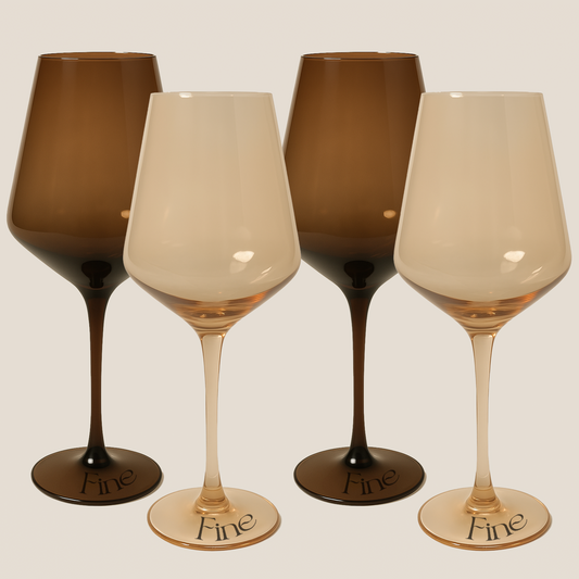 Mix Hue Fine Wine 4-Glass Set