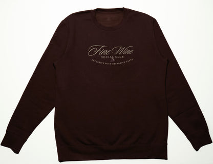 Fine Wine Social Club Crewneck Embroidered Sweater